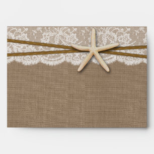 The Rustic Starfish Beach Wedding Collection Envelopes