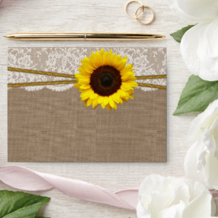 The Rustic Sunflower Wedding Collection Envelopes