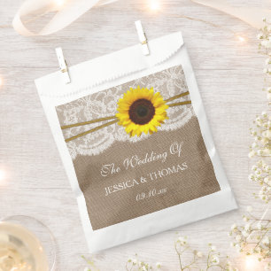 The Rustic Sunflower Wedding Collection Favour Bags