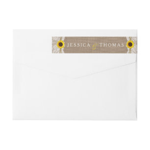 The Rustic Sunflower Wedding Collection Labels