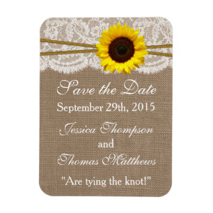 The Rustic Sunflower Wedding Collection Magnet