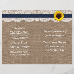 The Rustic Sunflower Wedding Collection - Navy