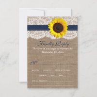 The Rustic Sunflower Wedding Collection - Navy