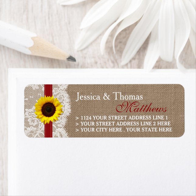 The Rustic Sunflower Wedding Collection - Red (Insitu)