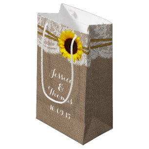 The Rustic Sunflower Wedding Collection Small Gift Bag