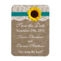 The Rustic Sunflower Wedding Collection - Teal