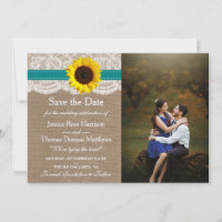 The Rustic Sunflower Wedding Collection - Teal