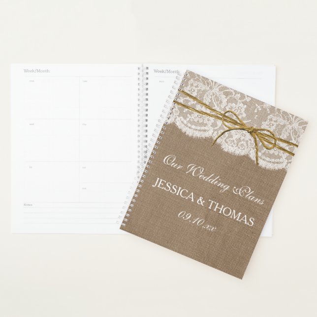 The Rustic Twine Bow Wedding Collection Planner (Display)