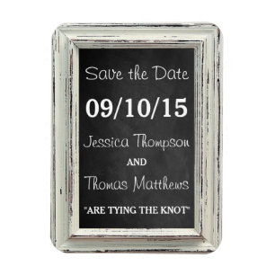 The Rustic White Frame & Burlap Wedding Collection Magnet