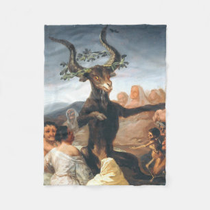 The Sabbath Of Witches Francisco Goya Fleece Blanket