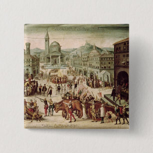 The Sack of Lyons by the Baron des Adrets 15 Cm Square Badge