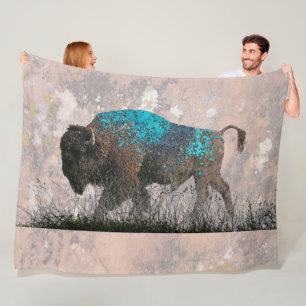 The Sacred Buffalo Fleece Blanket