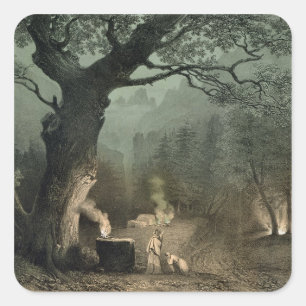 The Sacred Grove of the Druids Square Sticker