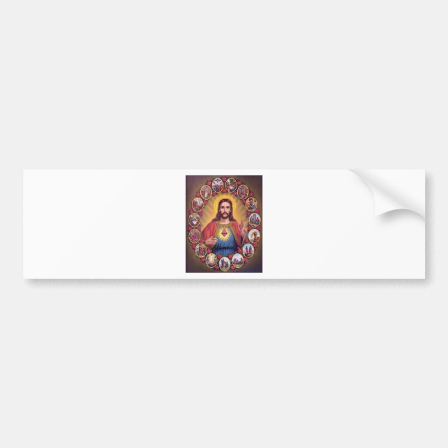 The Sacred Heart Of Jesus Bumper Sticker (Front)