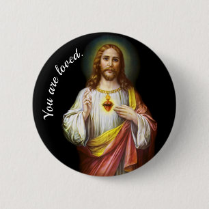 The Sacred Heart of Jesus Button