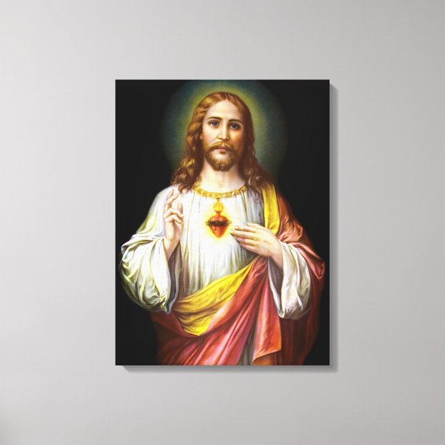 The Sacred Heart of Jesus Christ Canvas Print (Front)