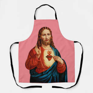 The Sacred Heart Of Jesus Fine Art Portrait Apron