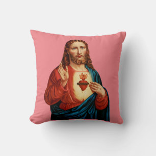 The Sacred Heart Of Jesus Fine Art Portrait Cushion