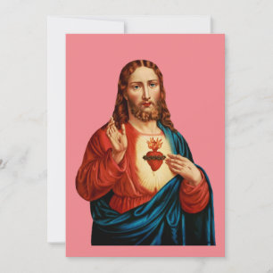The Sacred Heart Of Jesus Fine Art Portrait Invitation