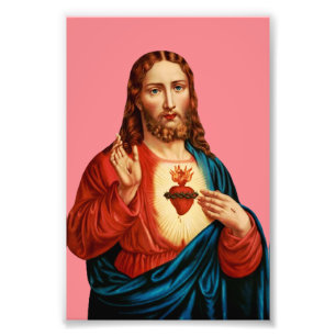 The Sacred Heart Of Jesus Fine Art Portrait Photo Print