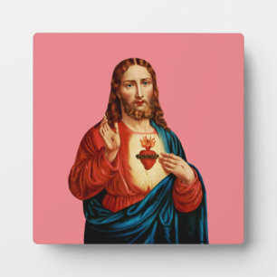 The Sacred Heart Of Jesus Fine Art Portrait Plaque
