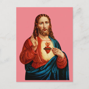 The Sacred Heart Of Jesus Fine Art Portrait Postcard