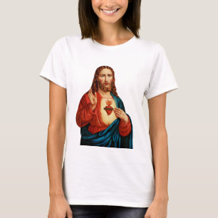 The Sacred Heart Of Jesus Fine Art Portrait T-Shirt