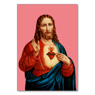The Sacred Heart Of Jesus Fine Art Portrait Table Number