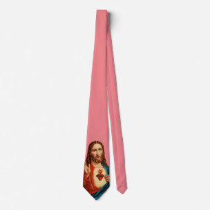 The Sacred Heart Of Jesus Fine Art Portrait Tie