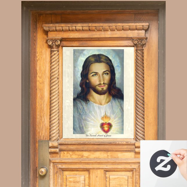 The Sacred Heart of Jesus Large Window Cling (Creator Uploaded)
