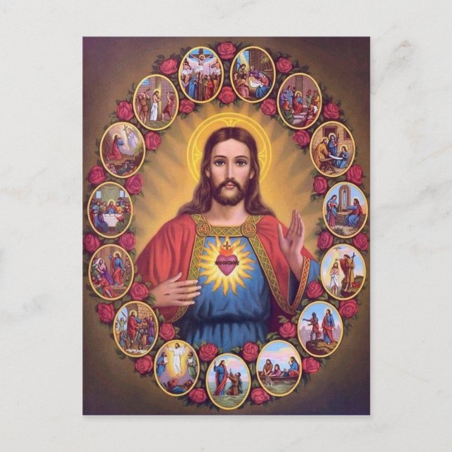 The Sacred Heart Of Jesus Postcard (Front)