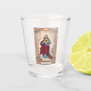 The Sacred Heart of Jesus Shot Glass