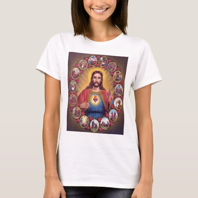 The Sacred Heart Of Jesus T-Shirt (Front)
