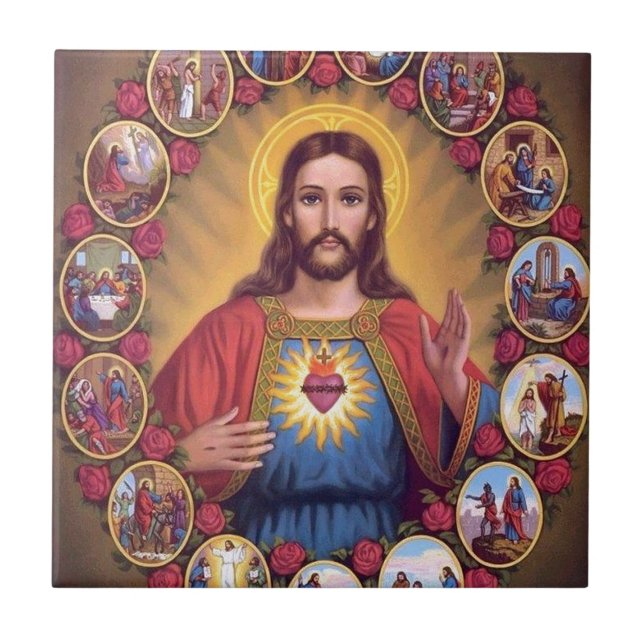 The Sacred Heart Of Jesus Tile (Front)