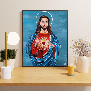 The Sacred Heart Painting by Alfred Fox Canvas Print