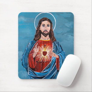 The Sacred Heart Painting by Alfred Fox Mouse Mat