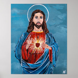 The Sacred Heart Painting by Alfred Fox Poster