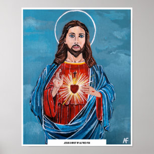 The Sacred Heart Painting by Alfred Fox Poster