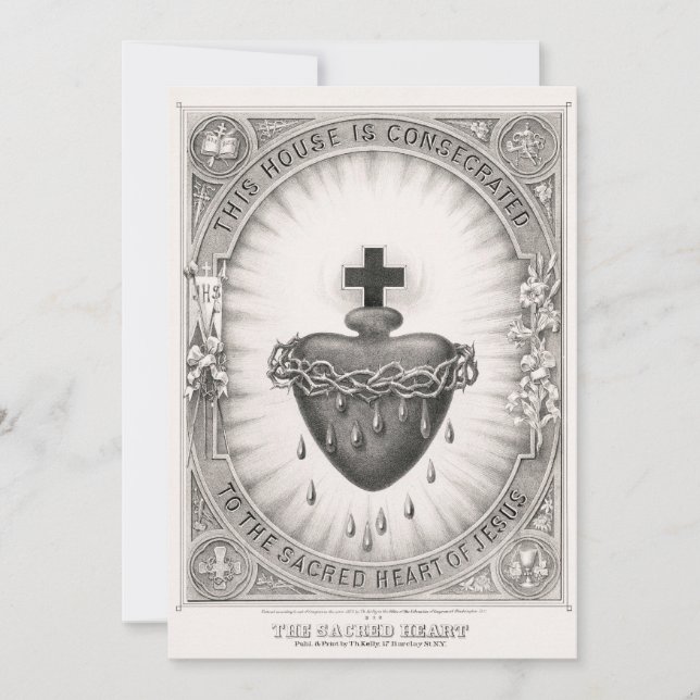 The Sacred Heart - This House Is Consecrated To Th Holiday Card (Front)