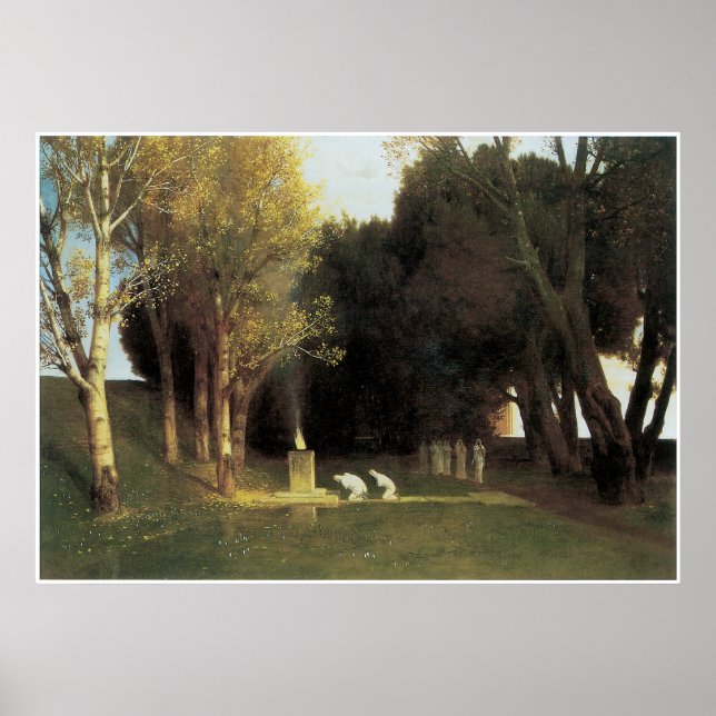 The Sacred Wood, 1882, Arnold Bocklin Poster (Front)