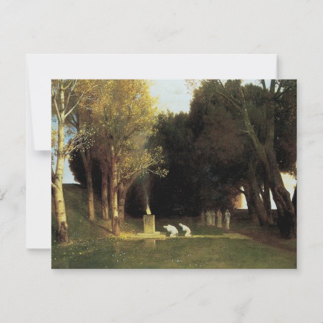 The Sacred Wood by Arnold Bocklin, Vintage Art (Front)