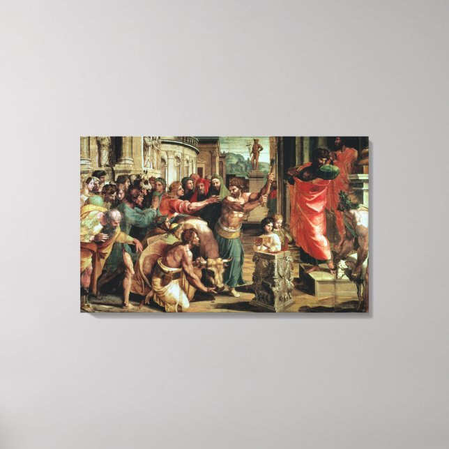 The Sacrifice at Lystra (cartoon for the Sistine C Canvas Print (Front)