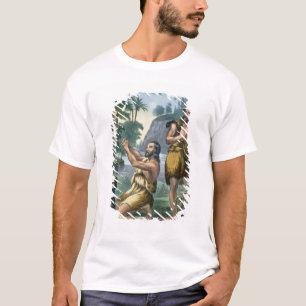 The Sacrifice of Cain and Abel, from a bible print T-Shirt