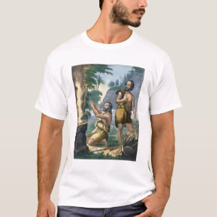 The Sacrifice of Cain and Abel, from a bible print T-Shirt