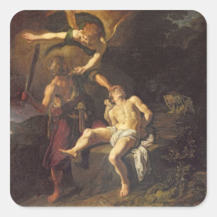 The Sacrifice of Isaac, 1616 Square Sticker