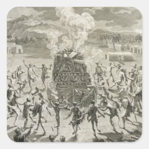 The Sacrifice to Quitchi-Manitou, or The Great Spi Square Sticker