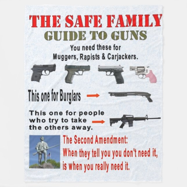 THE SAFE FAMILY GUIDE TO GUNS FLEECE BLANKET (Front)