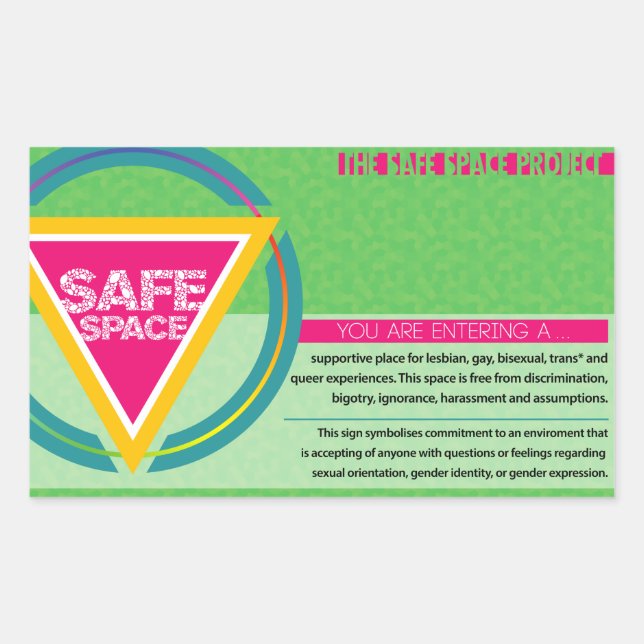The Safe Space Project Rectangular Sticker (Front)