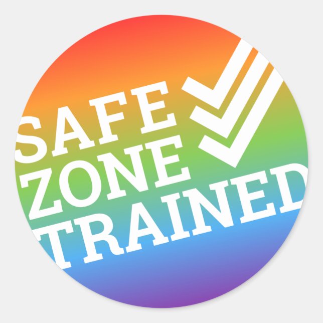 The Safe Zone Project "Trained" Sticker (Front)