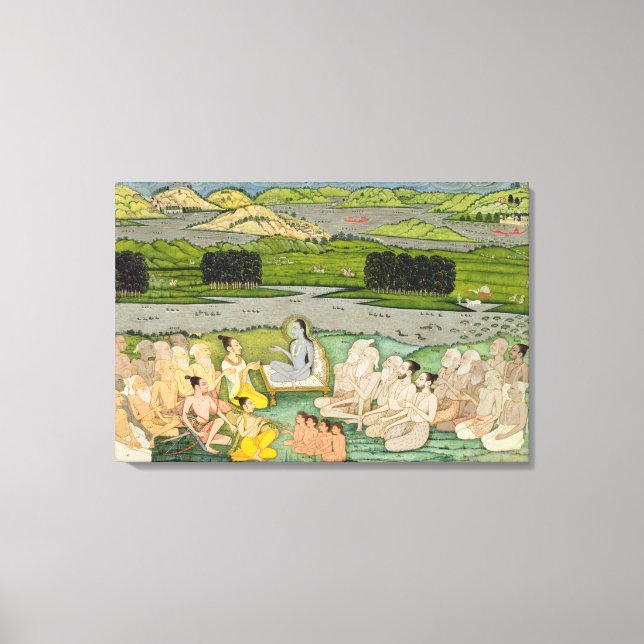 The sage Shuku Deva addressing King Parikshit & a Canvas Print (Front)